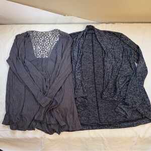 Maurices Knox Rose Drape Front Gray Cardigans